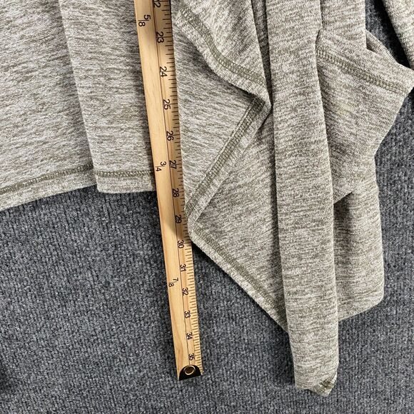 LOGO Lori Goldstein Cardigan Sweater XL Green Open Front Drape Comfy Lounge - Picture 8 of 8